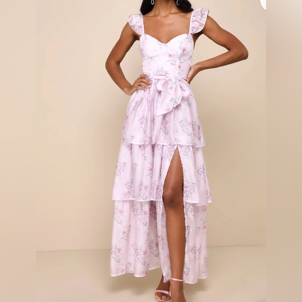 Lulu's Lavender Floral Dress